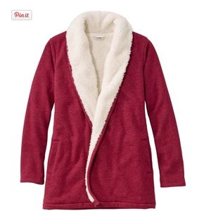 L.L. Bean Sherpa-Lined Cozy Cardigan